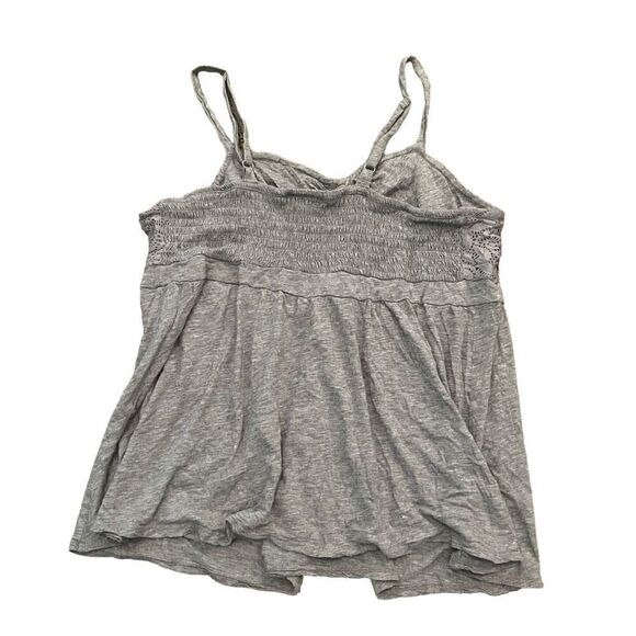 TORRID Grey Spaghetti Strap Lace Tank Size 1 (1X) - Picture 2 of 6